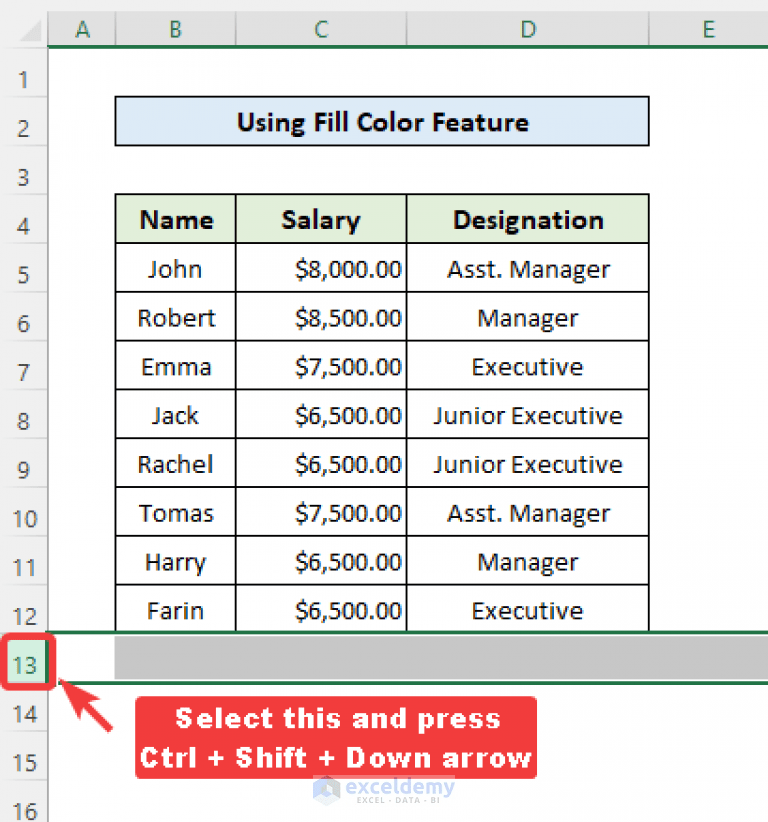 How to Grey Out Unused Cells in Excel (3 Quick Methods)