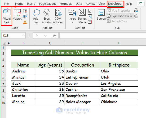 How to Hide Cells in Excel Until Data Entered (2 Easy Ways)