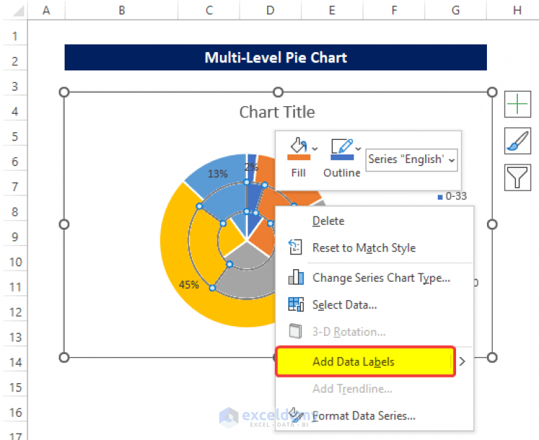 How to Make a MultiLevel Pie Chart in Excel (with Easy Steps)