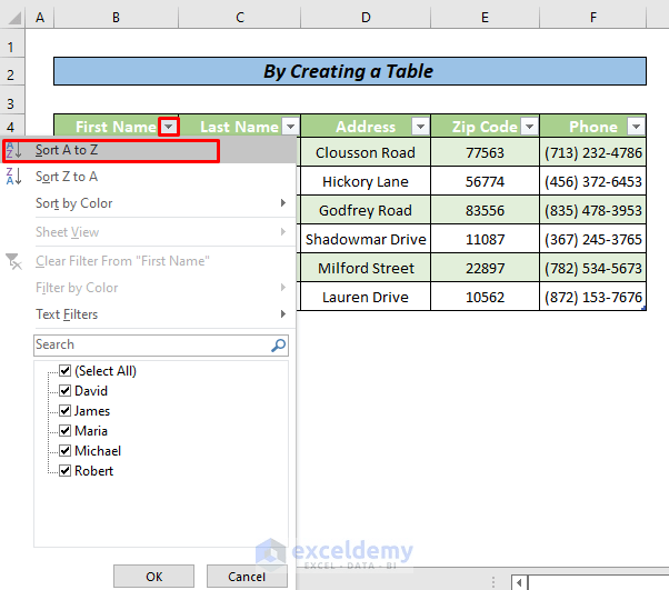How to Organize Addresses in Excel (2 Effective Ways) ExcelDemy