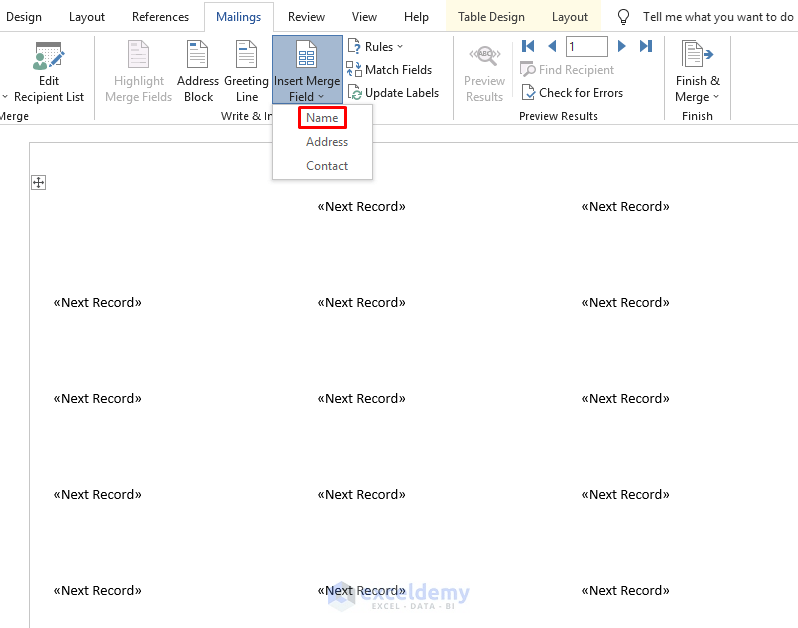 How to Print Labels from Excel in Word 5 Steps