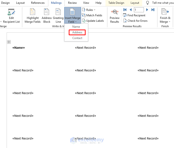How to Print Labels from Excel in Word 5 Steps