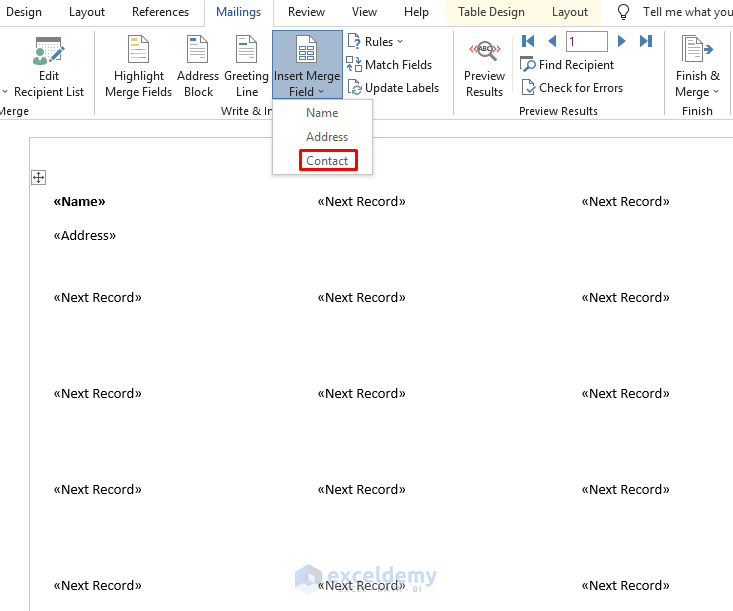 How to Print Labels from Excel in Word 5 Steps