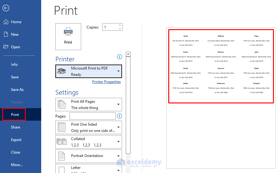 How to Print Labels from Excel in Word 5 Steps