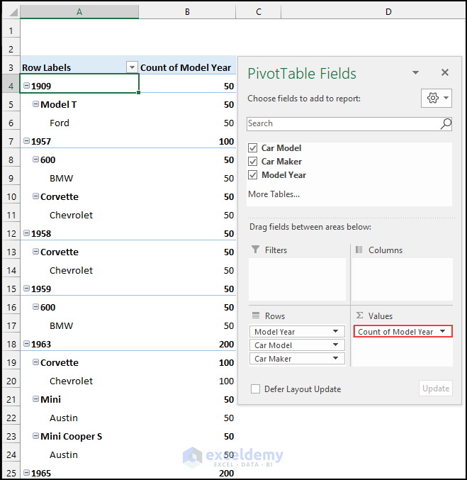 How To Reduce The Size Of A Pivot Table