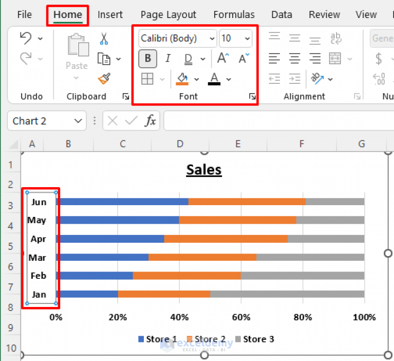 How to Make a 100 Percent Stacked Bar Chart in Excel (with Easy Steps)