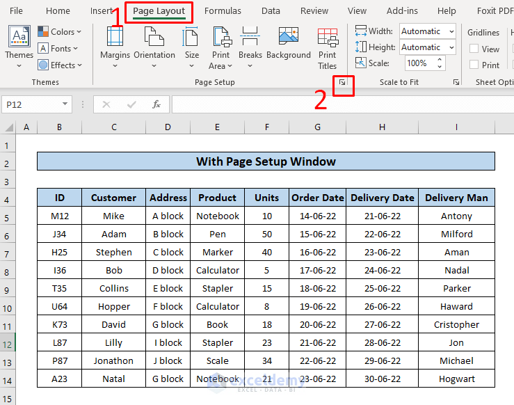 How to Set Print Area with Blue Line in Excel 5 Easy Ways