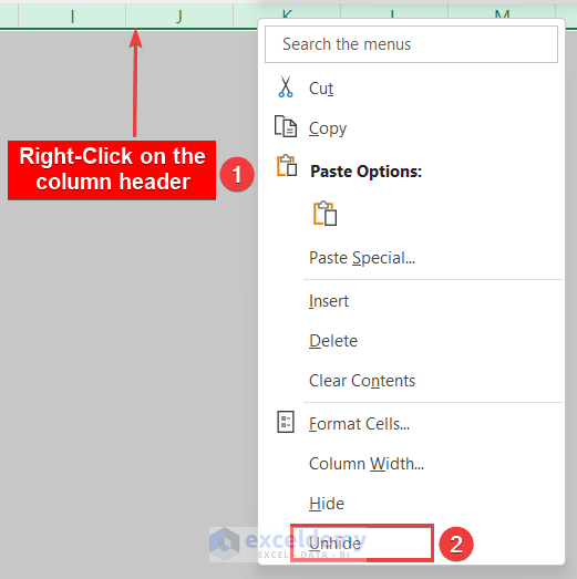 How to Unhide Columns in Excel All at Once (4 Quick Ways)