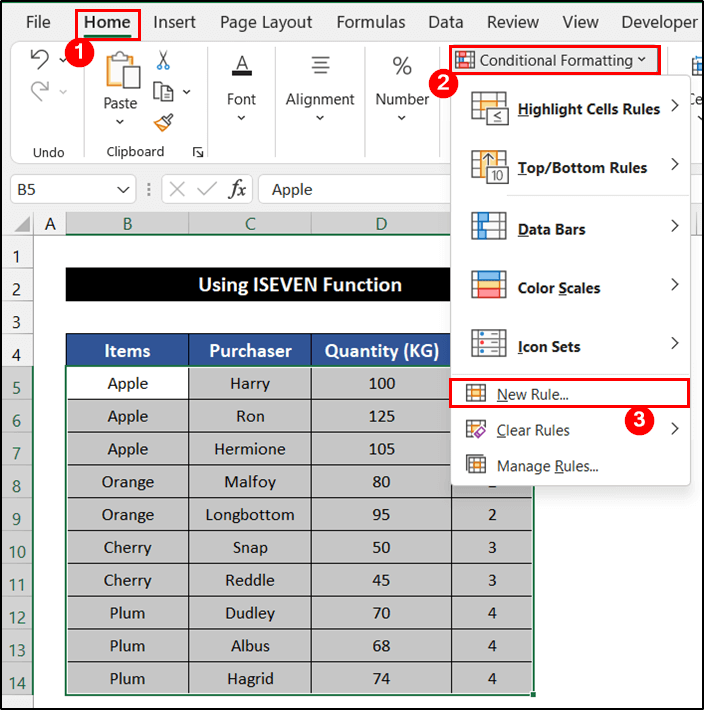 How to Alternate Row Colors Based on a Group in Excel (6 Methods)