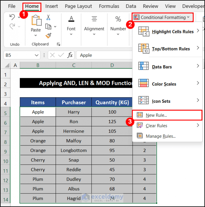 How to Alternate Row Colors Based on a Group in Excel (6 Methods)