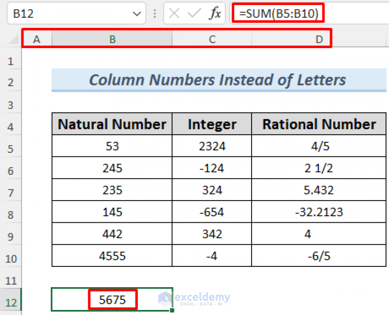 [Fixed] Excel Column Numbers Instead of Letters (2 Solutions)