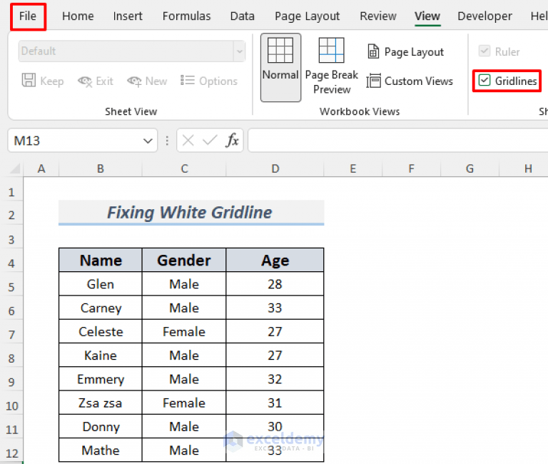 [Fixed] Excel Gridlines Not Showing by Default (3 Solutions)