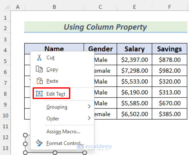 How to Hide Columns with Button in Excel (4 Suitable Methods)