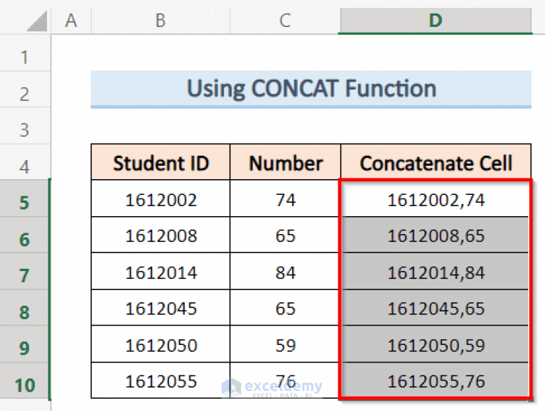 How to Add Comma in Excel to Concatenate Cells (5 Easy Ways)