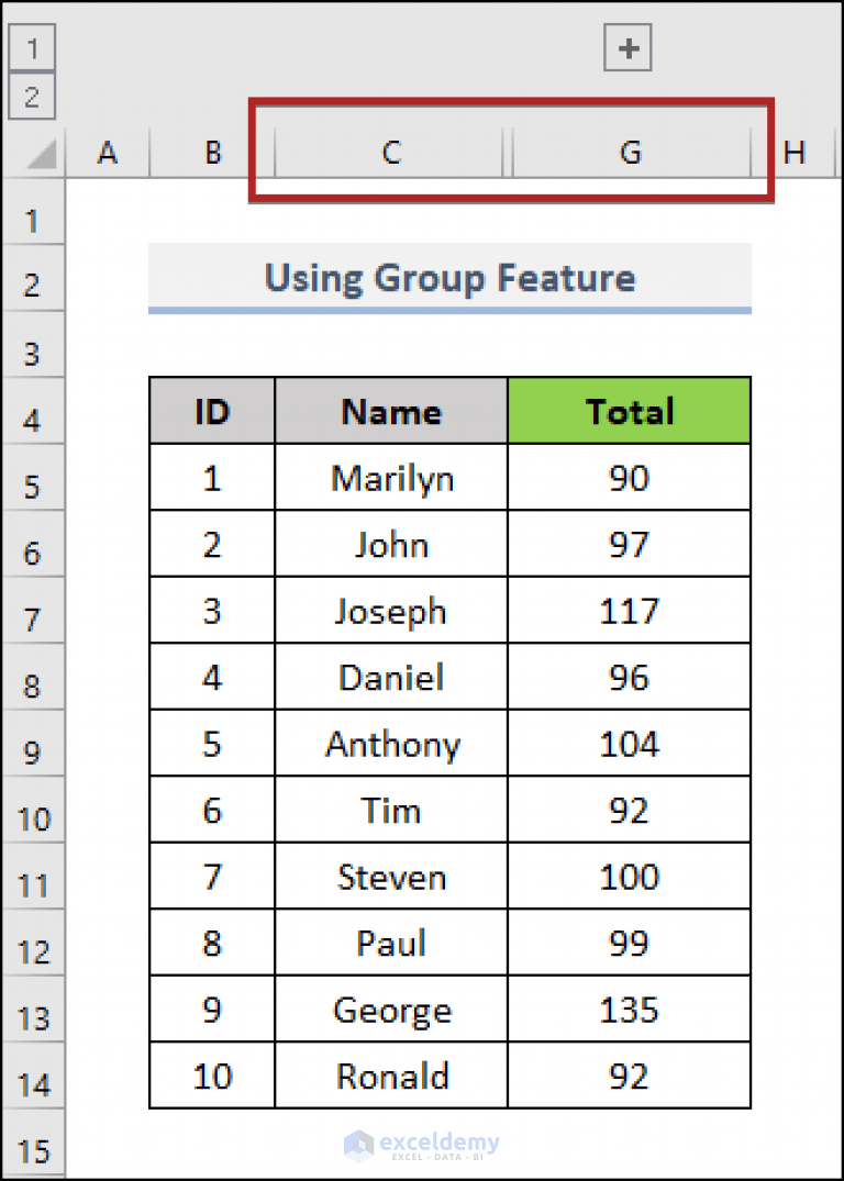 How to Collapse Columns in Excel (6 Easy Ways) ExcelDemy