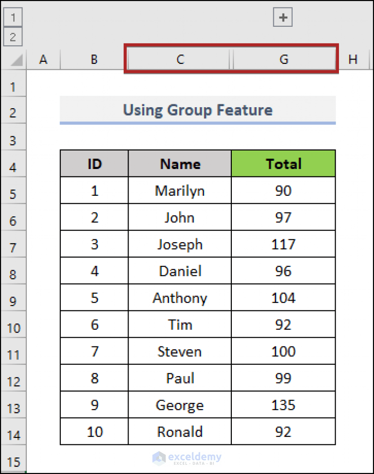 How to Collapse Columns in Excel (6 Easy Ways) ExcelDemy