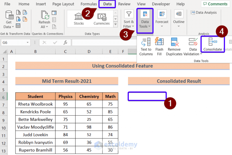 How to Consolidate Data from Multiple Ranges in Excel (2 Easy Ways)