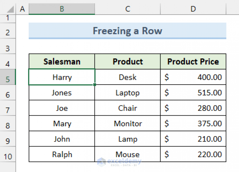 How to Create Column Headers in Excel (3 Easy Methods)