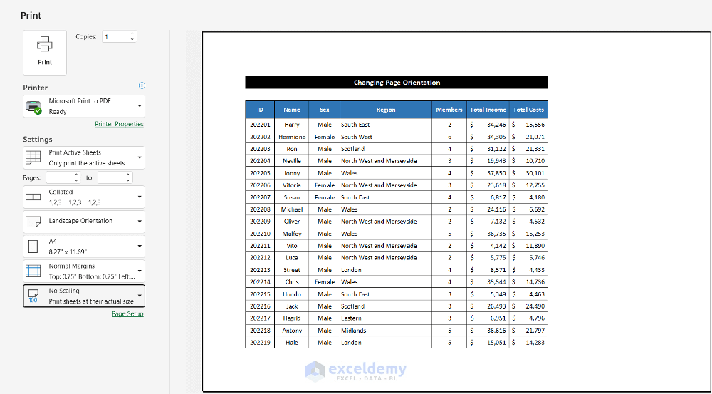 How to Fit All Columns on One Page in Excel (6 Methods)