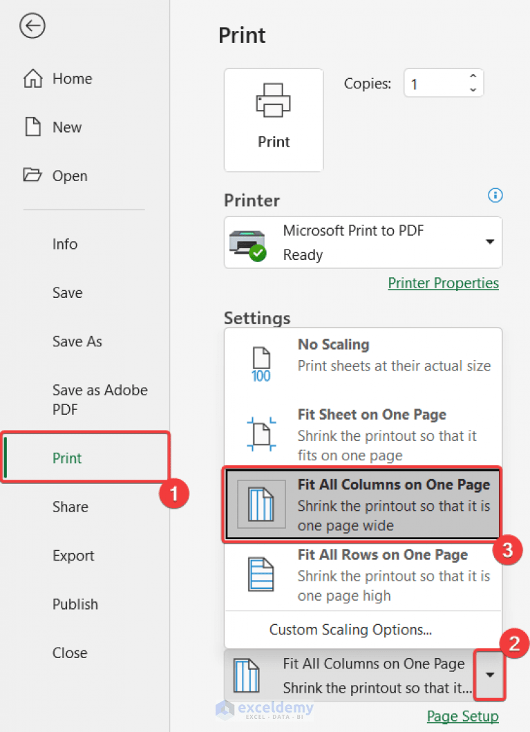 How to Fit All Columns on One Page in Excel (5 Easy Methods)