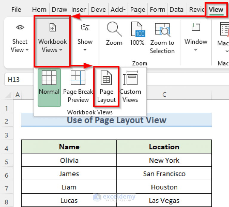How to Insert Page Number in Excel (7 Easy Methods)