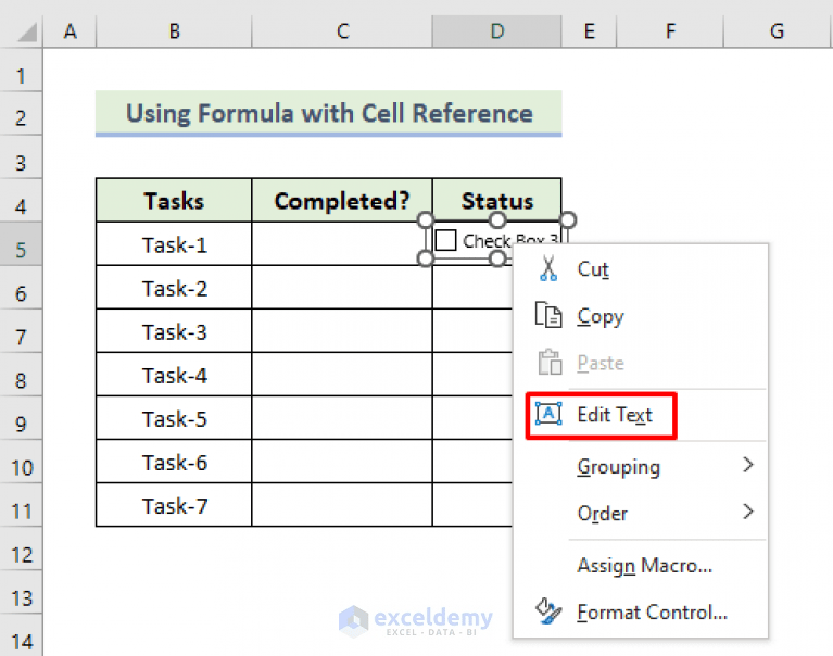 How to Link Multiple Checkboxes in Excel (3 Easy Methods)