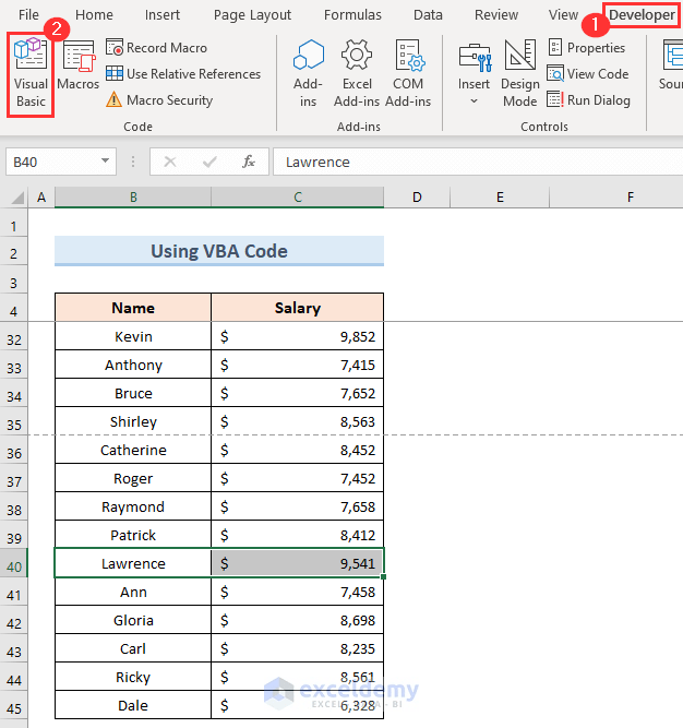 How to Insert Page Break Between Rows 39 and 40 in Excel