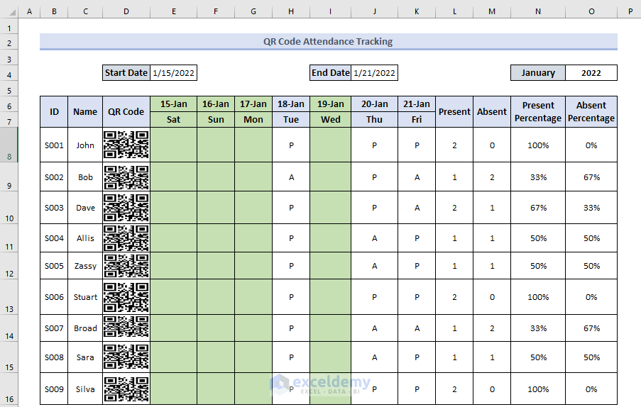 How to Use QR Code Attendance Tracking with Excel (with Easy Steps)