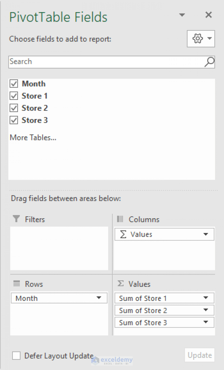How to Plot Stacked Bar Chart from Excel Pivot Table (2 Examples)