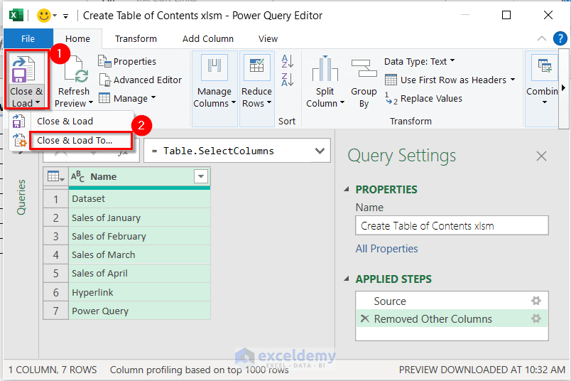 How to Create Table of Contents in Excel (6 Suitable Ways)