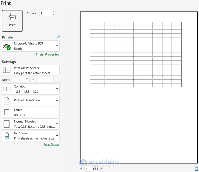 How to Print a Blank Sheet with Lines in Excel (3 Effective Ways)