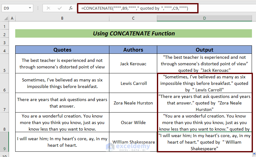 How to Add Double Quotes in Excel (5 Smart Ways) ExcelDemy