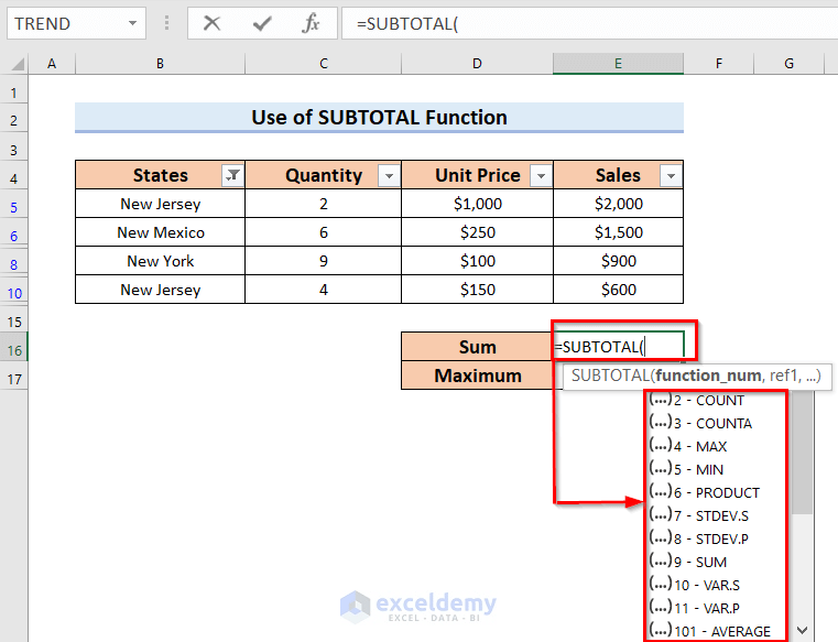 How to Select Only Filtered Cells in Excel Formula (5 Methods)