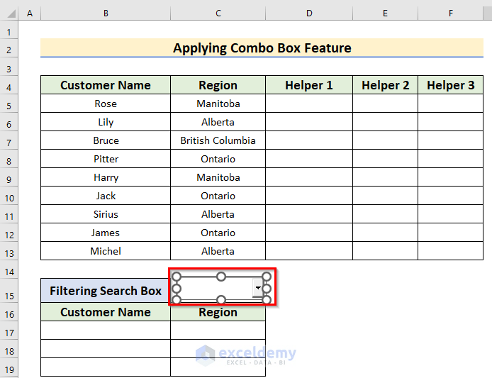 How to Create a Filtering Search Box for Your Excel Data (5 Methods)