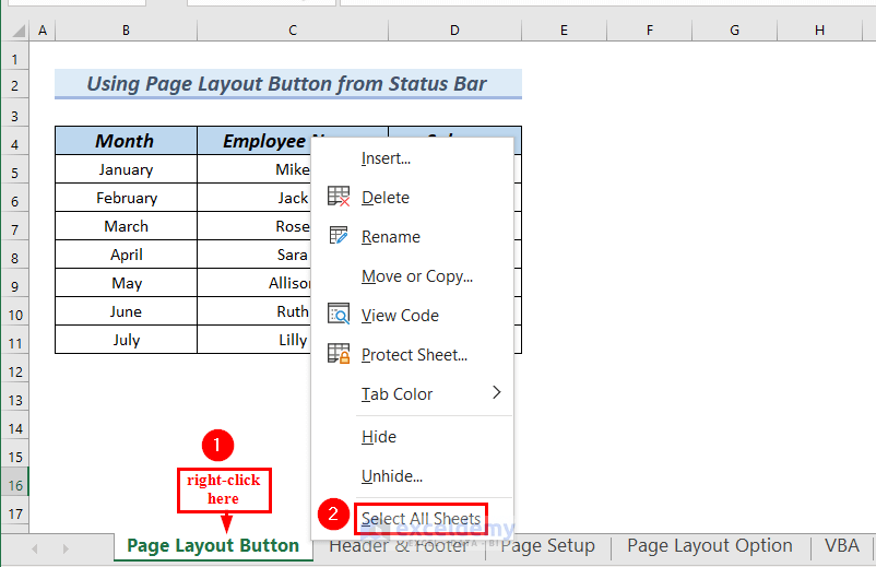 How to Add Same Header to All Sheets in Excel (5 Easy Methods)