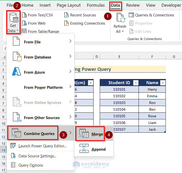 How to Merge Two Tables in Excel with Common Column (5 Ways)