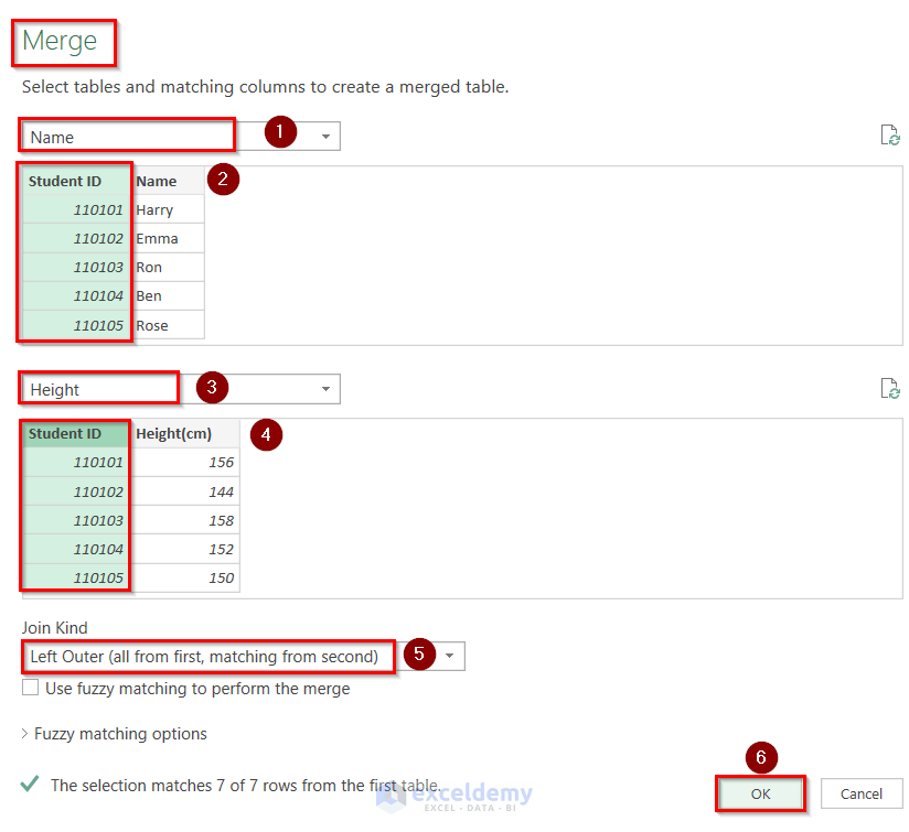 How to Merge Two Tables in Excel with Common Column (5 Ways)