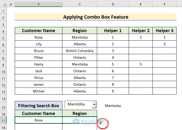 How to Create a Filtering Search Box for Your Excel Data (5 Methods)
