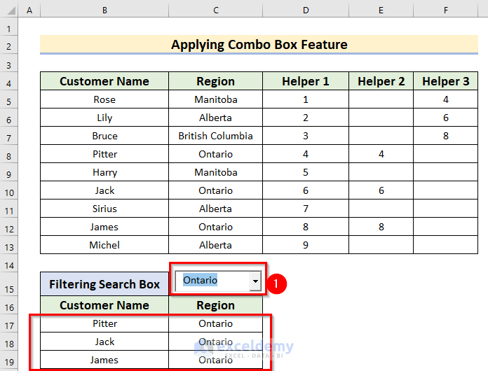 How to Create a Filtering Search Box for Your Excel Data (5 Methods)