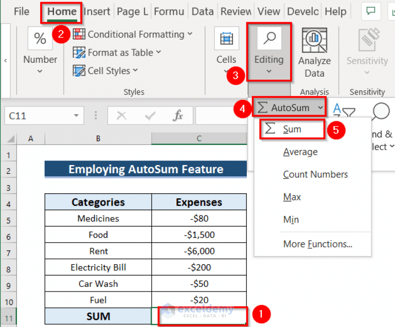 How to Add Negative Numbers in Excel (4 Easy Ways)