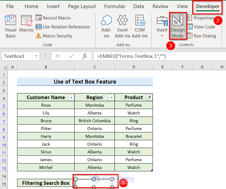 How to Create a Filtering Search Box for Your Excel Data (5 Methods)