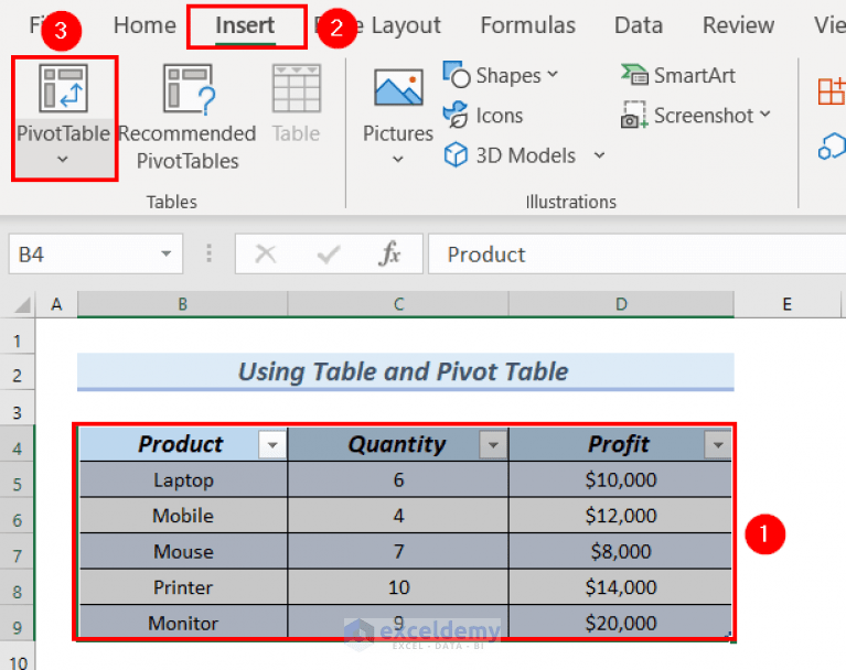 Create a Table in Excel Based on Cell Value (4 Easy Methods)