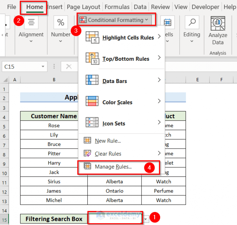 How to Create a Filtering Search Box for Your Excel Data (5 Ways)