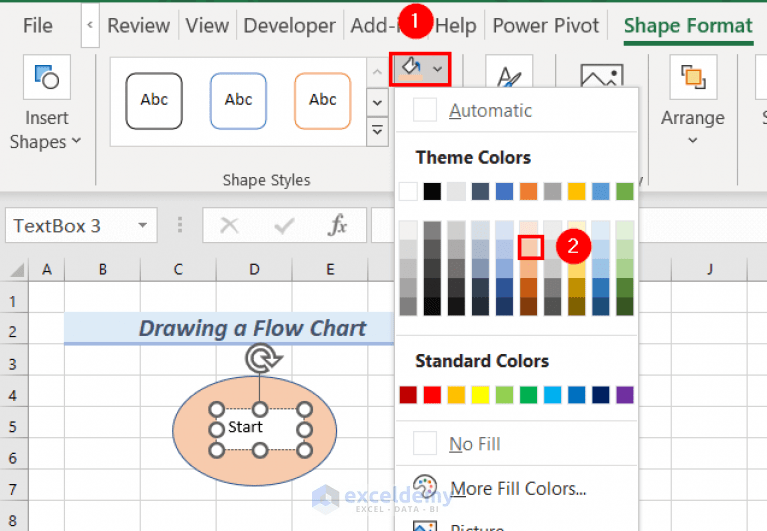 How to Draw Engineering Drawing in Excel (2 Suitable Examples)