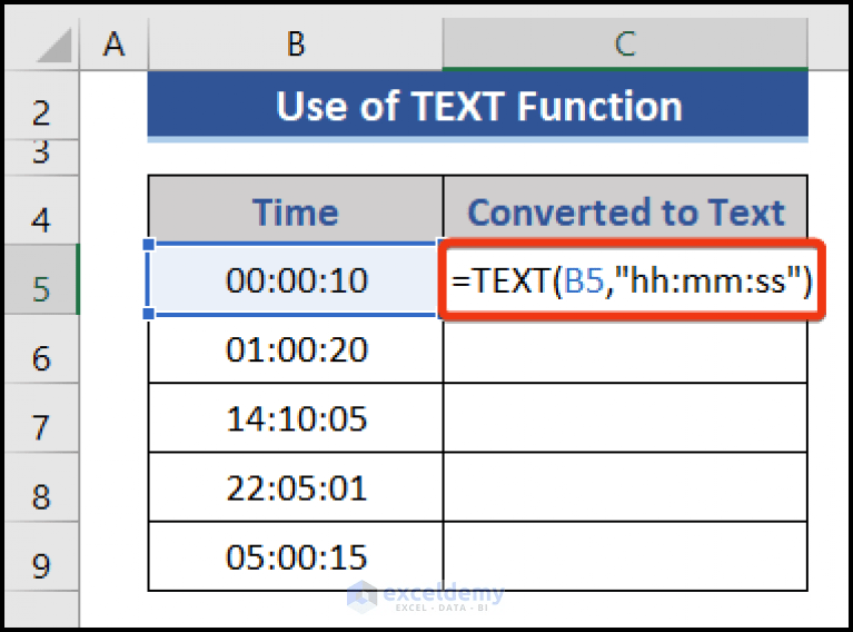 Convert Time to Text in Excel (3 Effective Methods) ExcelDemy
