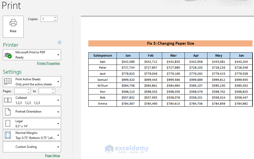 [Solved!] Print Scale to Fit Not Working in Excel