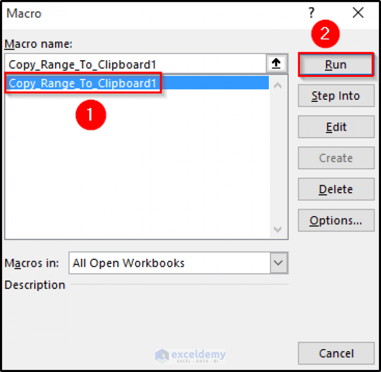 Excel VBA Copy Range to Clipboard (7 Suitable Examples)