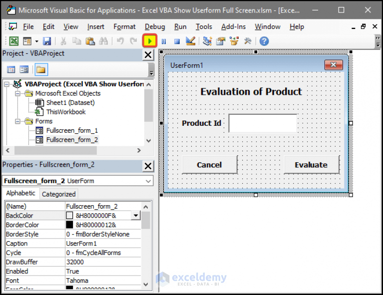 Excel VBA Show Userform in Full Screen (4 Easy Ways)