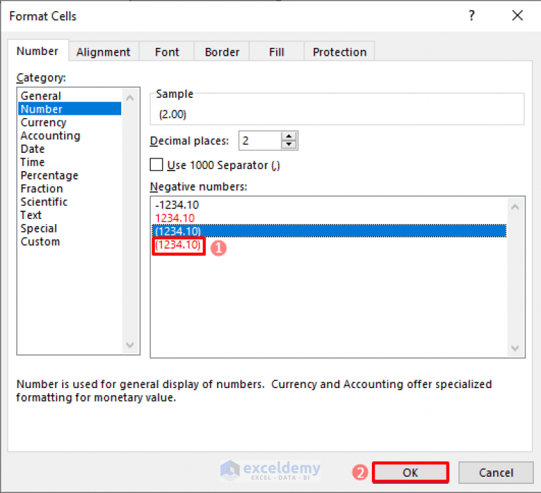 How to Add Brackets to Negative Numbers in Excel (3 Easy Ways)