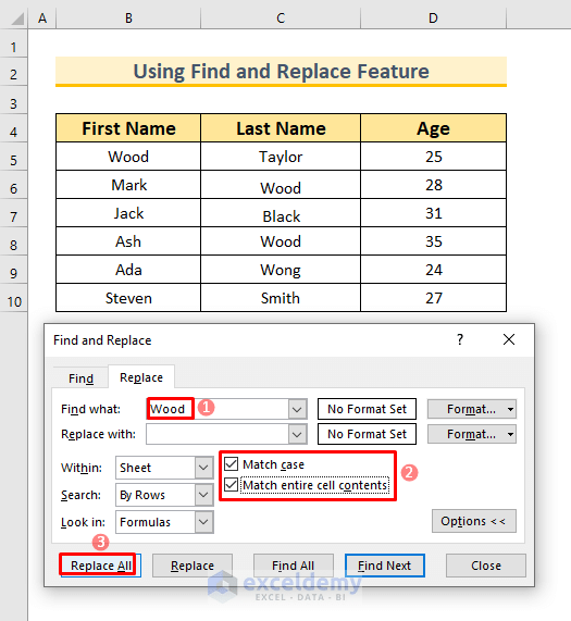 How to Clear Cells with Certain Value in Excel (2 Ways)